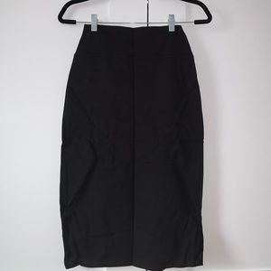 Black knee length pencil skirt